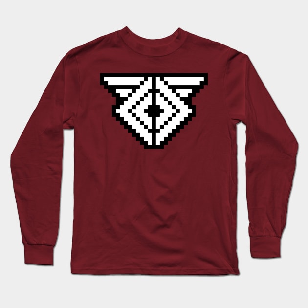 Destiny Rasputin 8-Bit Pixel Art Symbol Long Sleeve T-Shirt by StebopDesigns